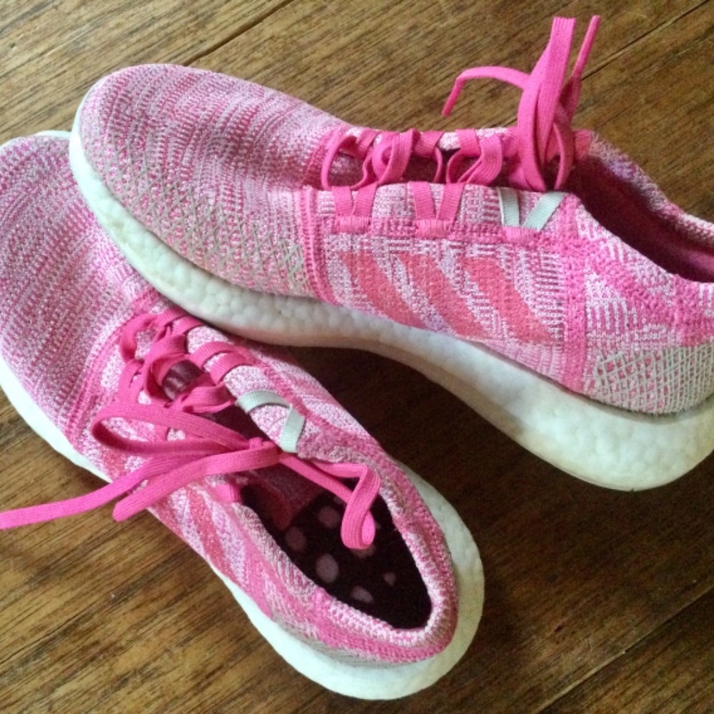 ADIDAS PUREBOOST GO PUREBOOST PINK WHITE - Picture 2 of 8